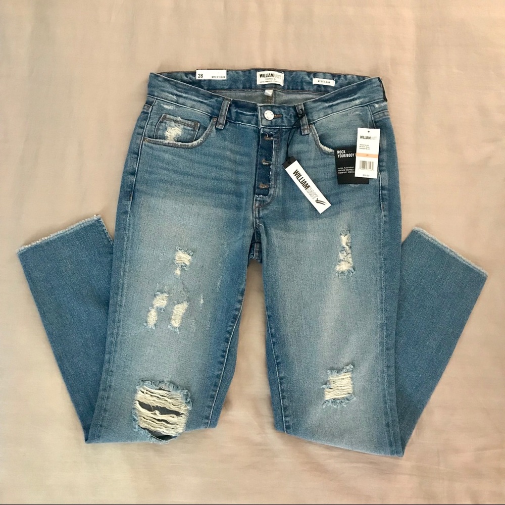 NEW William Rast Distressed Jeans - Picture 2 of 8